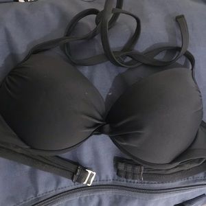 black bikini top